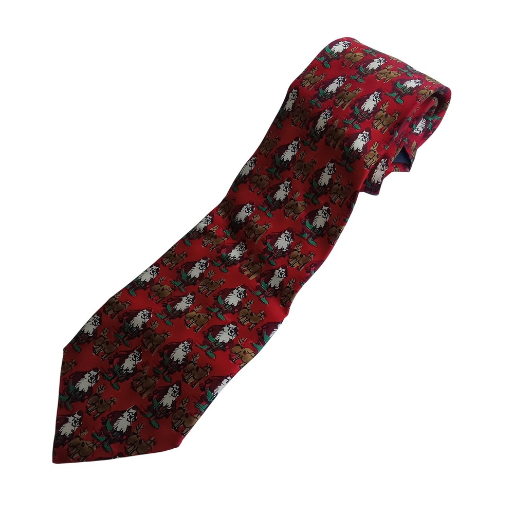 J. Garcia Vintage Jerry Garcia Grateful Dead Merry Christmas Santa‎ Silk Tie